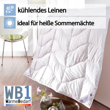 Steppbett Dormabell Leinen WB1 GITTERBETT ca. 100 cm x 135 cm